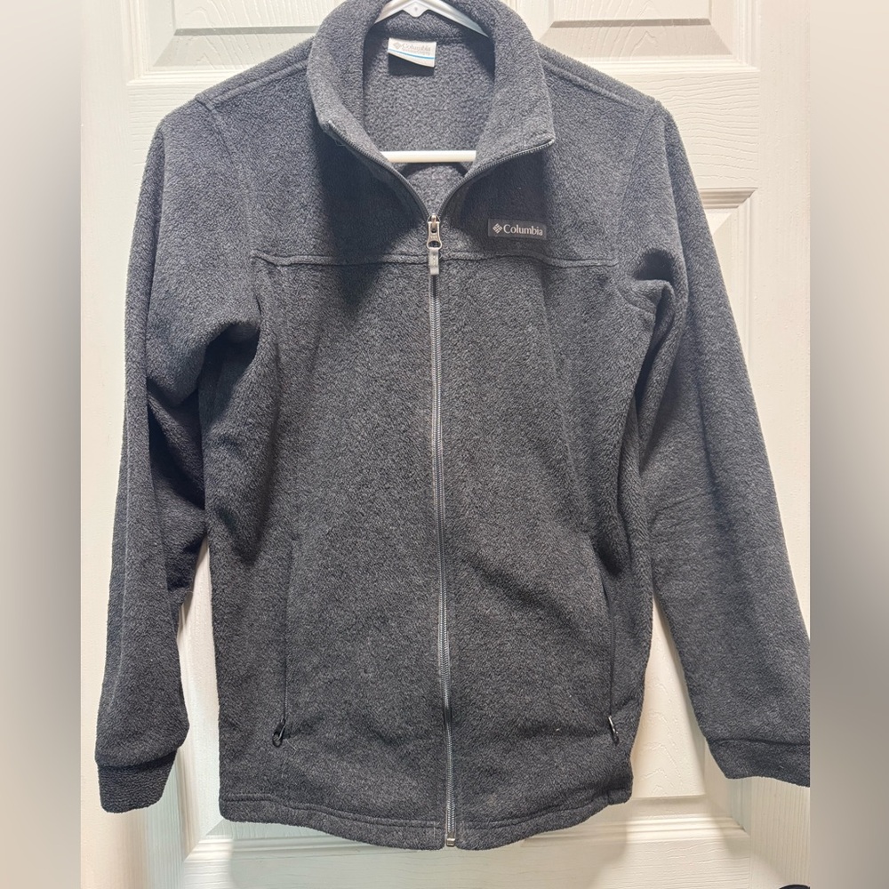 Youth Columbia Gray Full-Zip Fleece Jacket